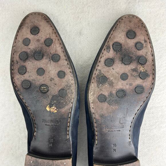 Paul Stuart Portland Men's Blue Navy Camo Venetian Loafers Formal Slip-On Sz 10M - Picture 3 of 13